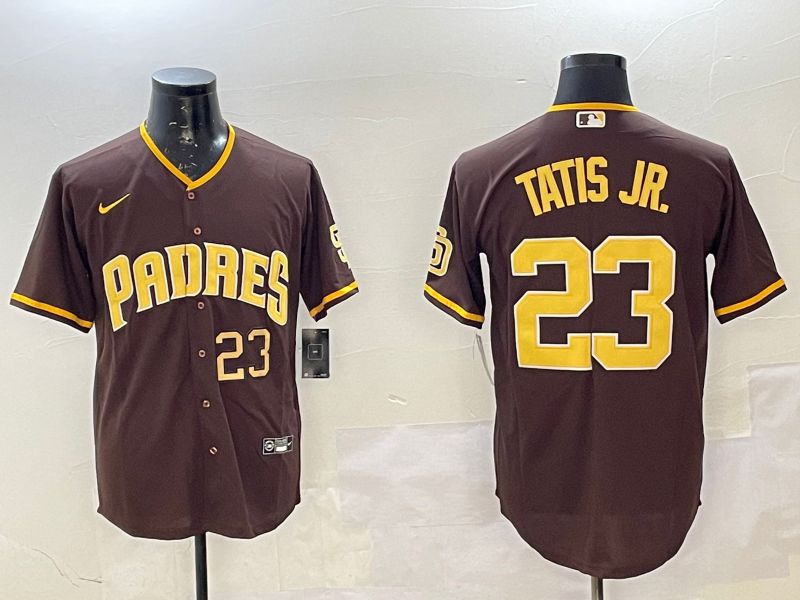 Men San Diego Padres #23 Tatis jr Brown Game 2025 Nike MLB Jersey style 5->san diego padres->MLB Jersey